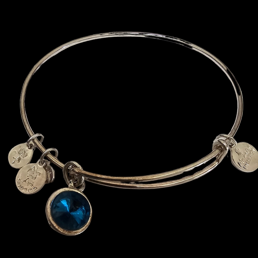 Alex and Ani December Birthstone Silver Bracelet